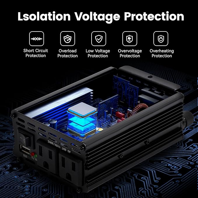 Power Inverter 500W Car Power Inverters, 12 Volt Inverter Car Cigarette Inverter - Image 7