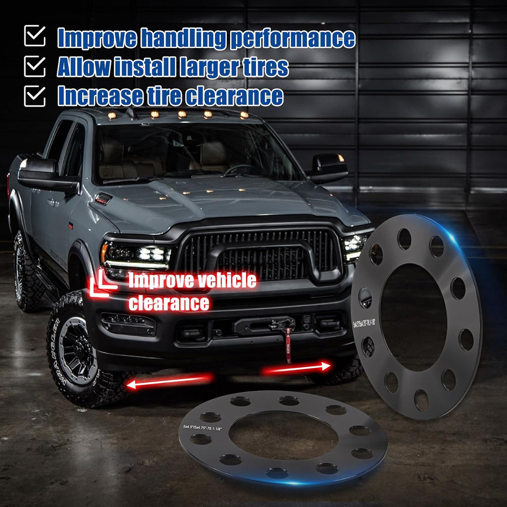JiiinMiiin 5x4.5 5x4.75 Wheel Spacers,1/8"(3mm) Wheel Spacer Adapters 78.1mm Hub Bore for 1964-2014 Mustang 1991-2011 Ranger 1984-2001 Cherokee 1987-2006 Wrangler 1991-2012 Town Car 1992-2021 Camry