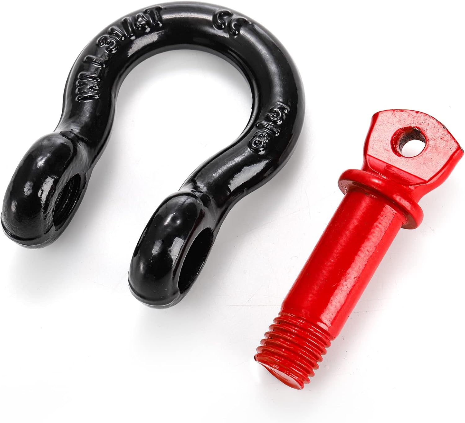 Bekith 4 Pack 5/8" D Ring Shackle 3.25 Ton (7165 Lbs) Capacity with 3/4" Pin Heavy Duty Shackles for Tow Strap, Winch, Off-Road Truck Vehicle Recovery