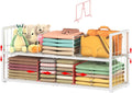 hongtamoya stackable closet storage shelf with adjustable divider, main product view