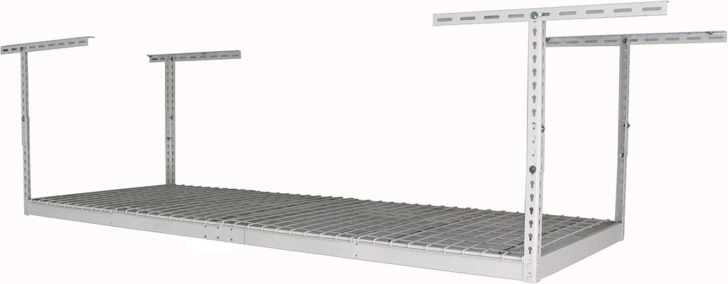 saferacks 3x8 overhead garage storage rack, white, 24"-45", main product view