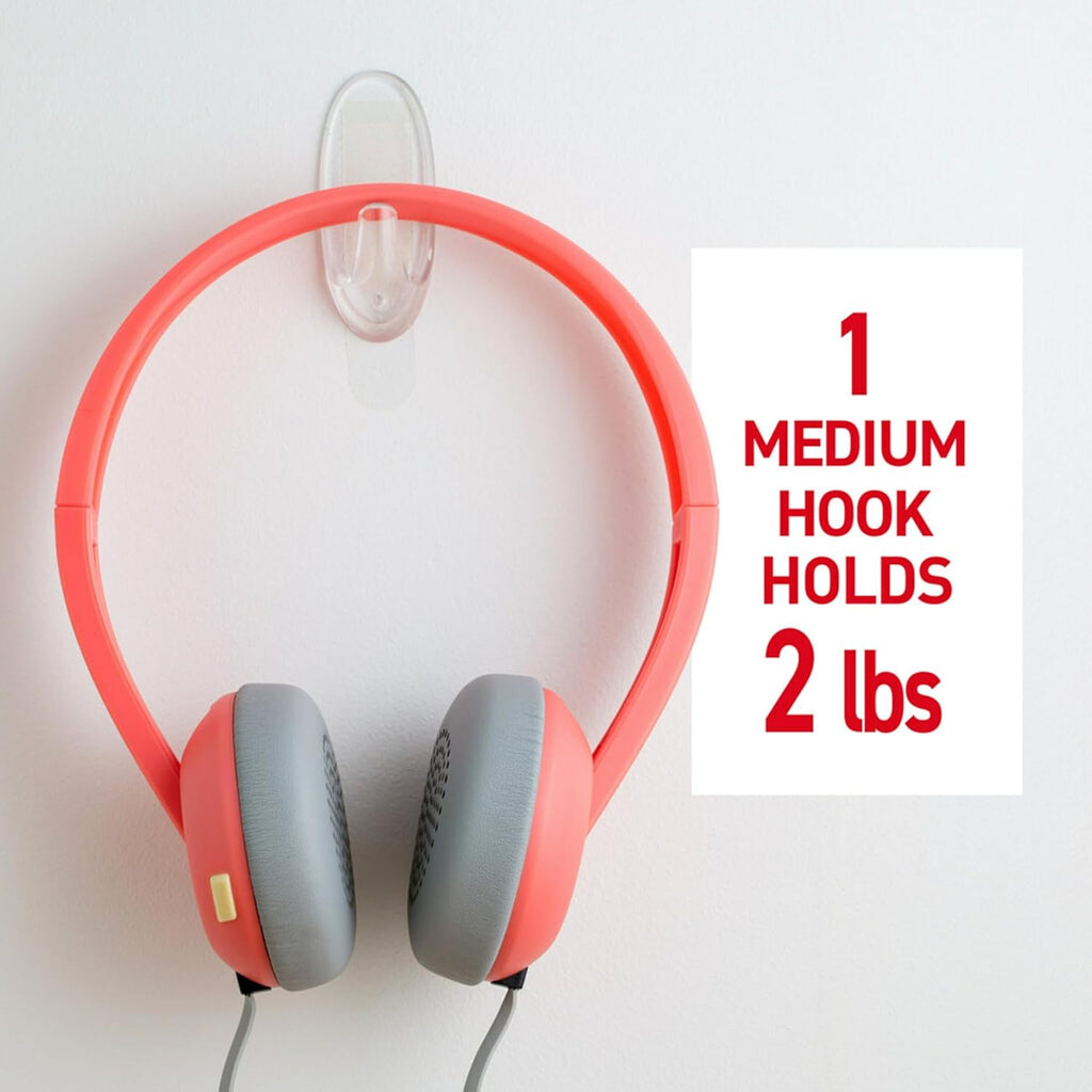 command medium clear clear hooks, 50 hooks, 50, close-up detail