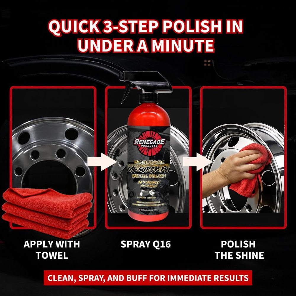 Renegade Products USA | Q16 Extra Fine Sprayable Metal Polish - High-Gloss Fi...