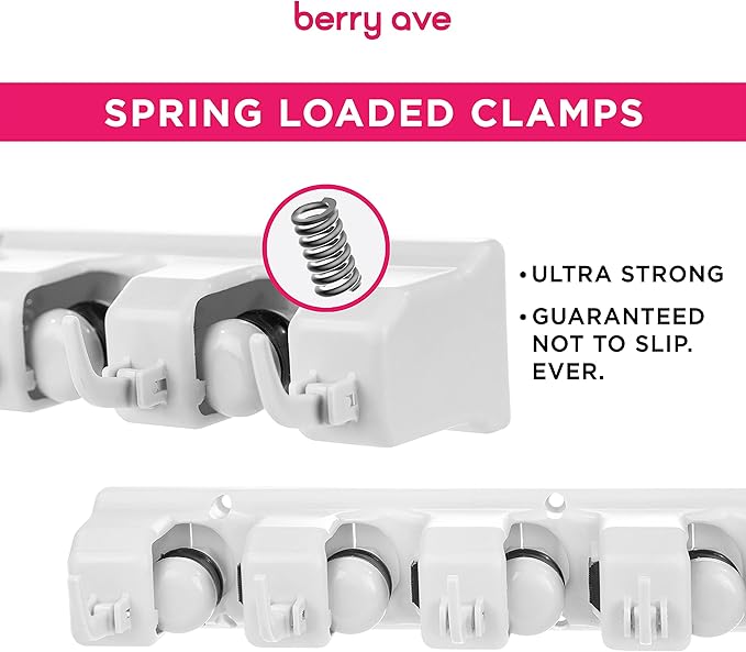 Berry Ave Broom Holder and Garden Tool Organizer Rake or Mop Handles Up to - Image 4