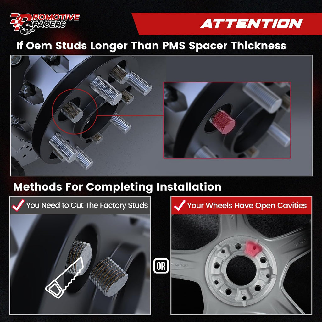 25mm (1") Hubcentric 5x114.3 Wheel Spacers 70.3mm CB 1/2"-20 Threads 2PCS | Forged 6061-T6,10.9 Grade Studs,Anodized Finish,For Ford Explorer Mustang Edge Ranger Crown Victoria,For Aviator Town Car