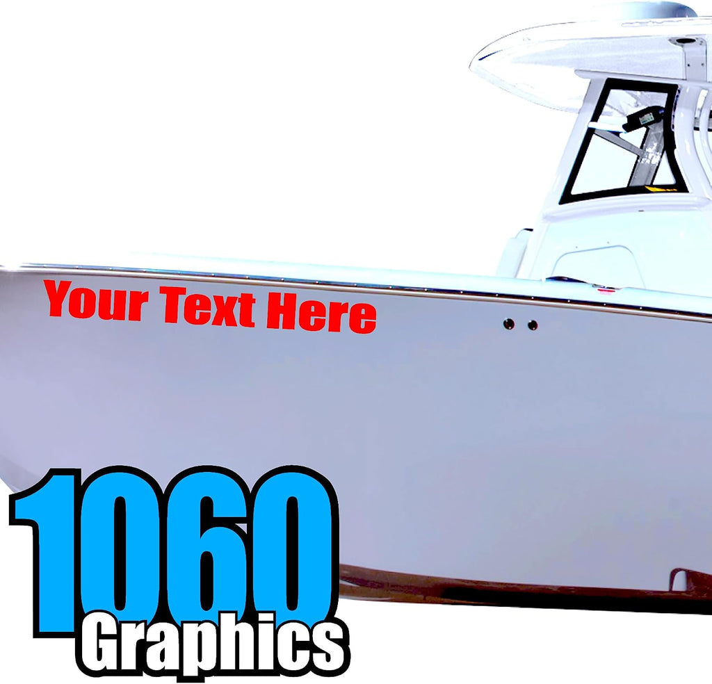 Custom Vinyl Boat Numbers & Letters (Two Decals)