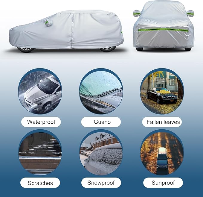 AUQDD 6-Layers Premium Truck Car Cover Waterproof All Weather Weatherproof UV - Image 4