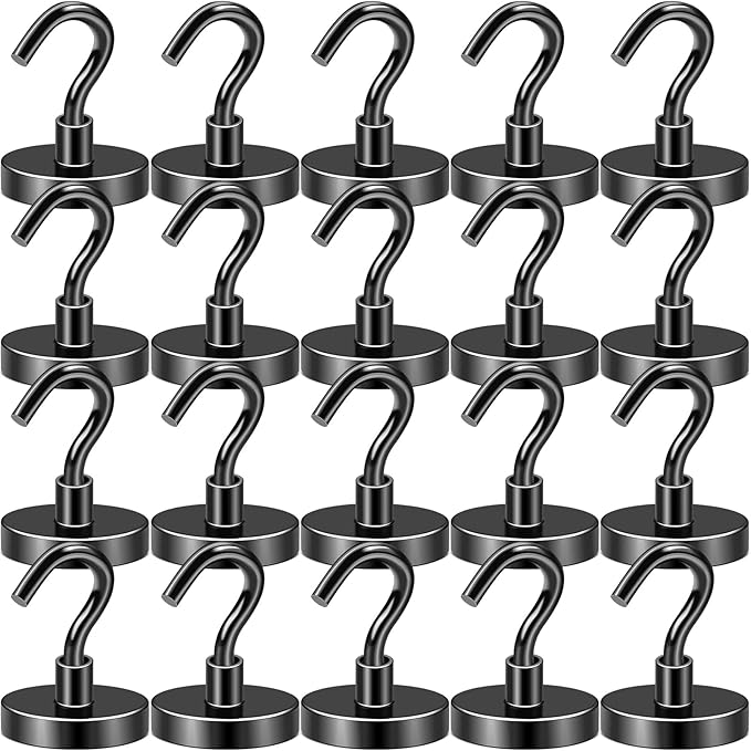 DIYMAG Black Magnetic Hooks, 118 LB Heavy Duty Strong Magnet by DIYMAG