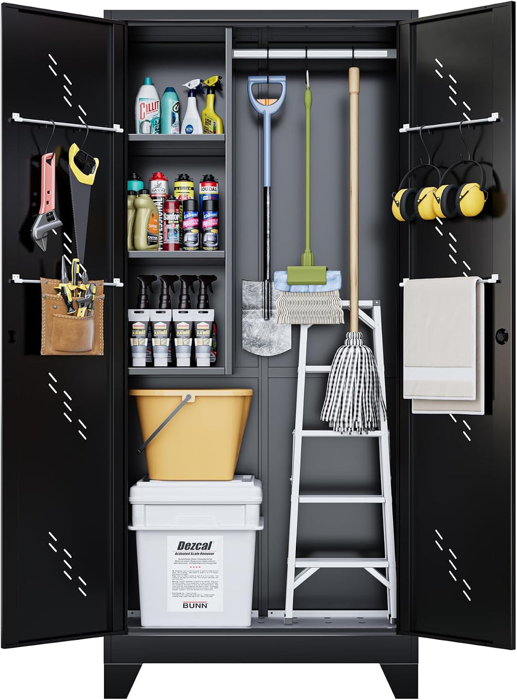 75" Taller Metal Garage Storage Cabinet, Tool Chest, Large Office Storage