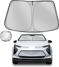 Windshield Sun Shade for 2017-2024 Che-vrolet/Chevy Bolt EV, Foldable Sun by Fonowka