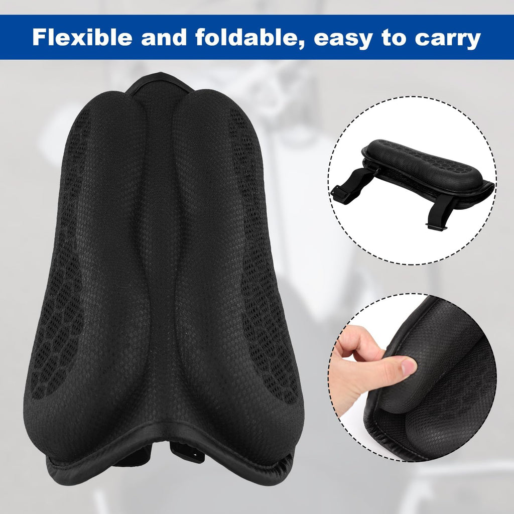 NQEUEPN Universal Motorcycle Seat Cushion, High Elastic Gel 3D Honeycomb Gel Seat Cover Pad Breathable Shock Absorption Motorcycle Passenger Long Rides Accessories