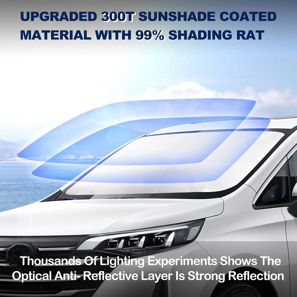 Car Window Sun Shade Front Windshield Custom Fit Compatible with Jeep Grand Cherokee & L SUV 2026 2025 2024 2023-2014, Laredo Limited Trailhawk Overland Altitude Summit Sunshade Cover Window Sun Visor