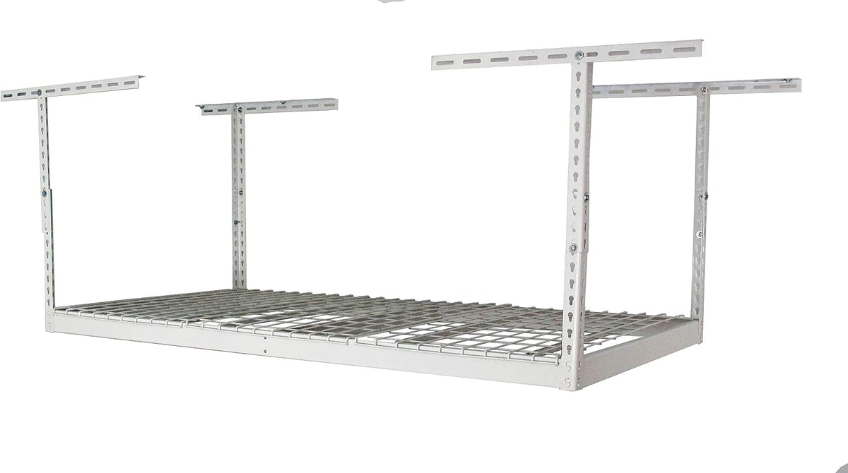 saferacks 3x6 overhead garage storage rack, white, 12"-21", main product view