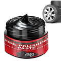 Tire Polishing Paste, 30g Black Car Tire Polishing Wax, Tire Shine, Deep Black Shine, Trim Restorer with Conditioning Formula, Water Resistant Coating for Seats Dashboards Trucks Motorcycles Sedan SUV