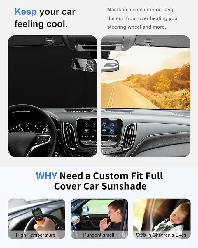 Windshield Sun Shade Sunshade for 2018-2024 BMW X3 Windshield Cover for 2023 - Image 5