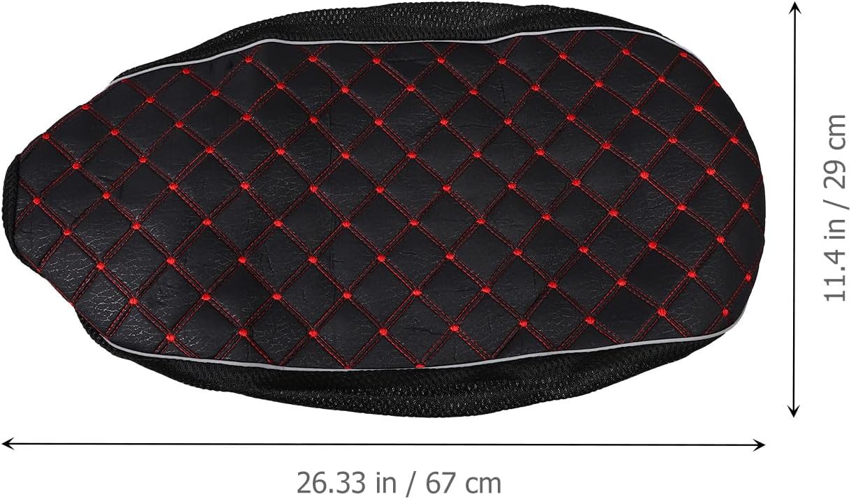 Motorcycle Scooter Moped Seat Cover Cushion Large Red Mesh Fabric Anti-Slip Breathable Protector Universal Four Seasons Seat Pad Random Color