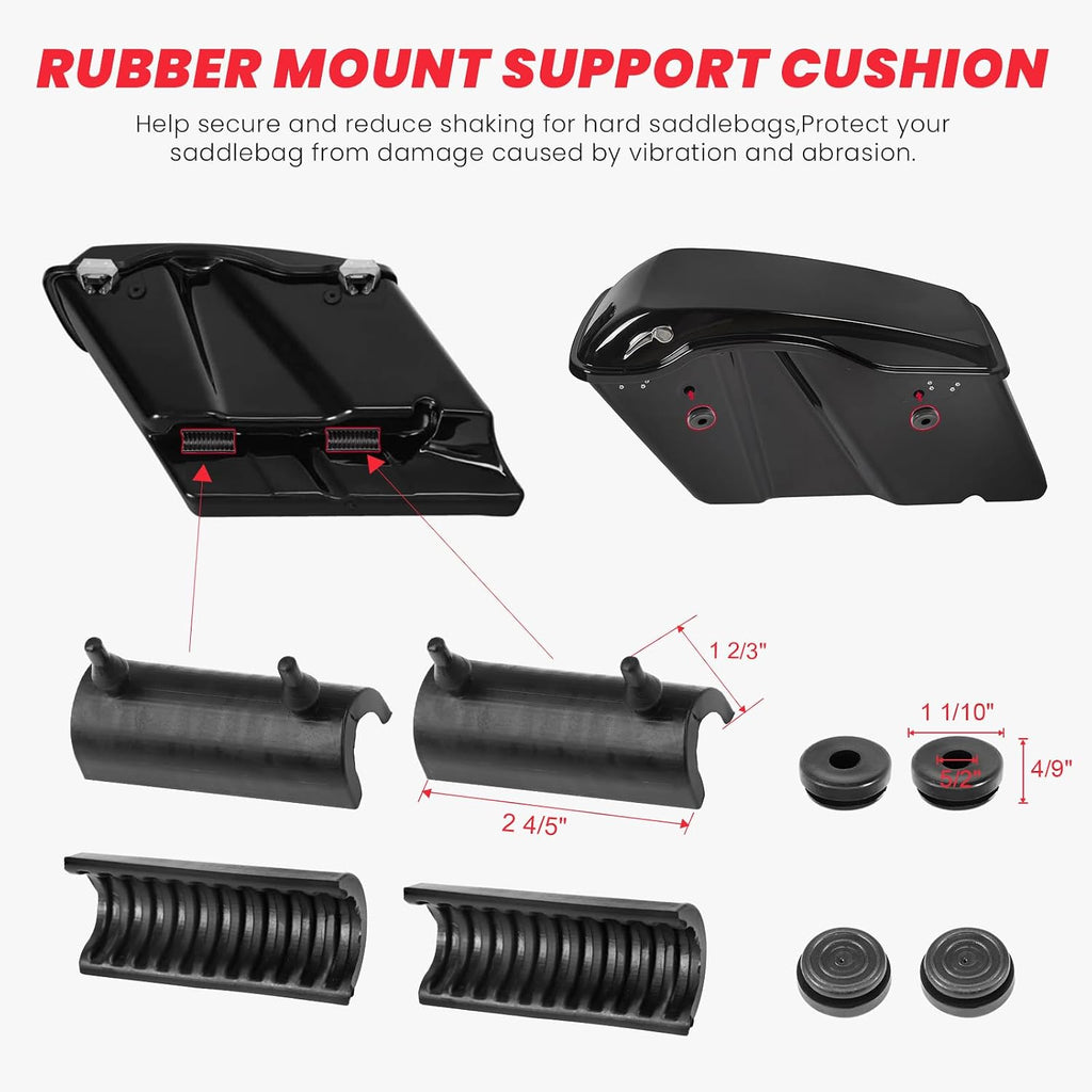 2014-2026 Rear Saddlebag Guard Crash Bar for Harley Touring Street Glide Road Glide Road King Electra Glide w/Cash Bar Support Bracket Kit