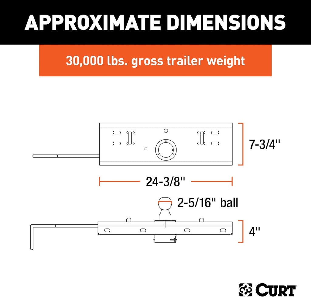Curt Manufacturing 60607 DoubleLock Gooseneck Hitch