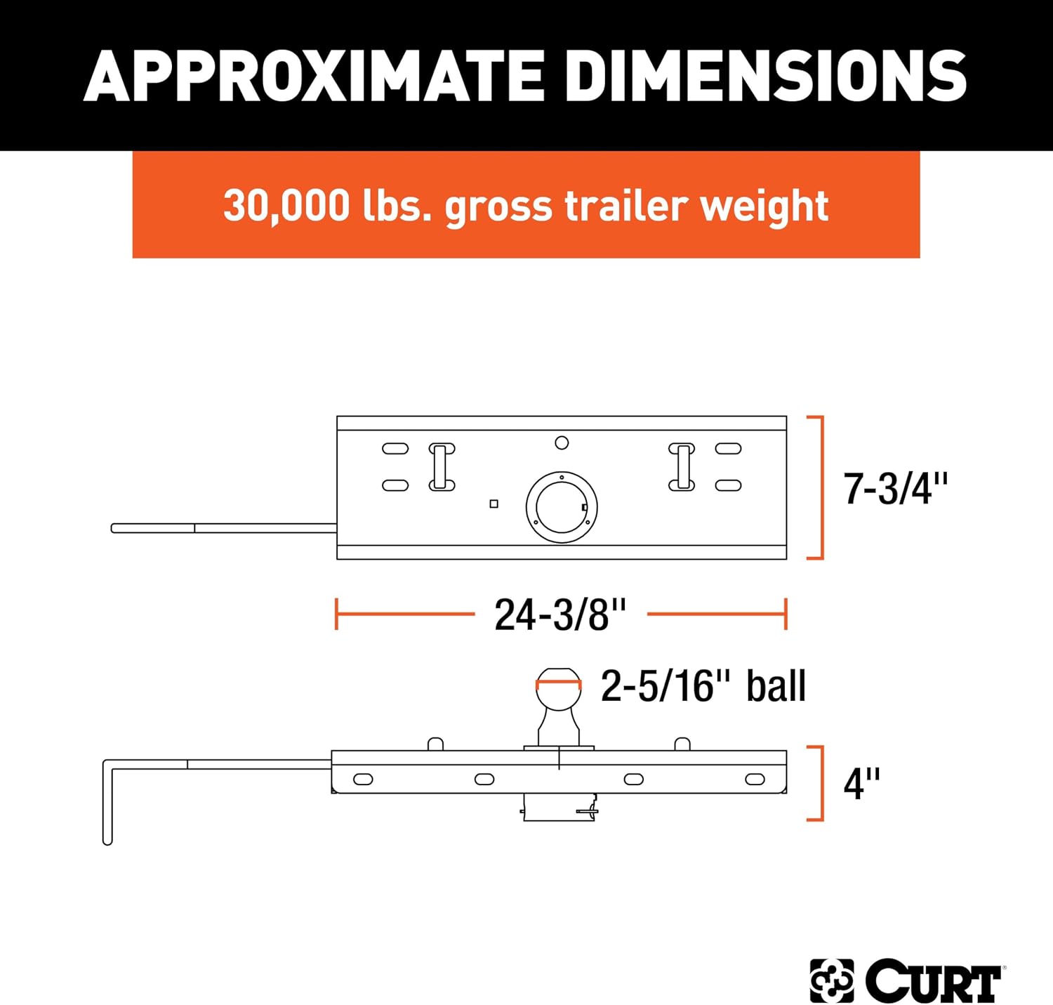 Curt Manufacturing 60607 DoubleLock Gooseneck Hitch