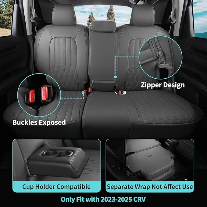 Seat Covers for Honda CRV 2023 2024 2025 2026 EX/EXL/LX/Sport/Touring/Special - Image 4