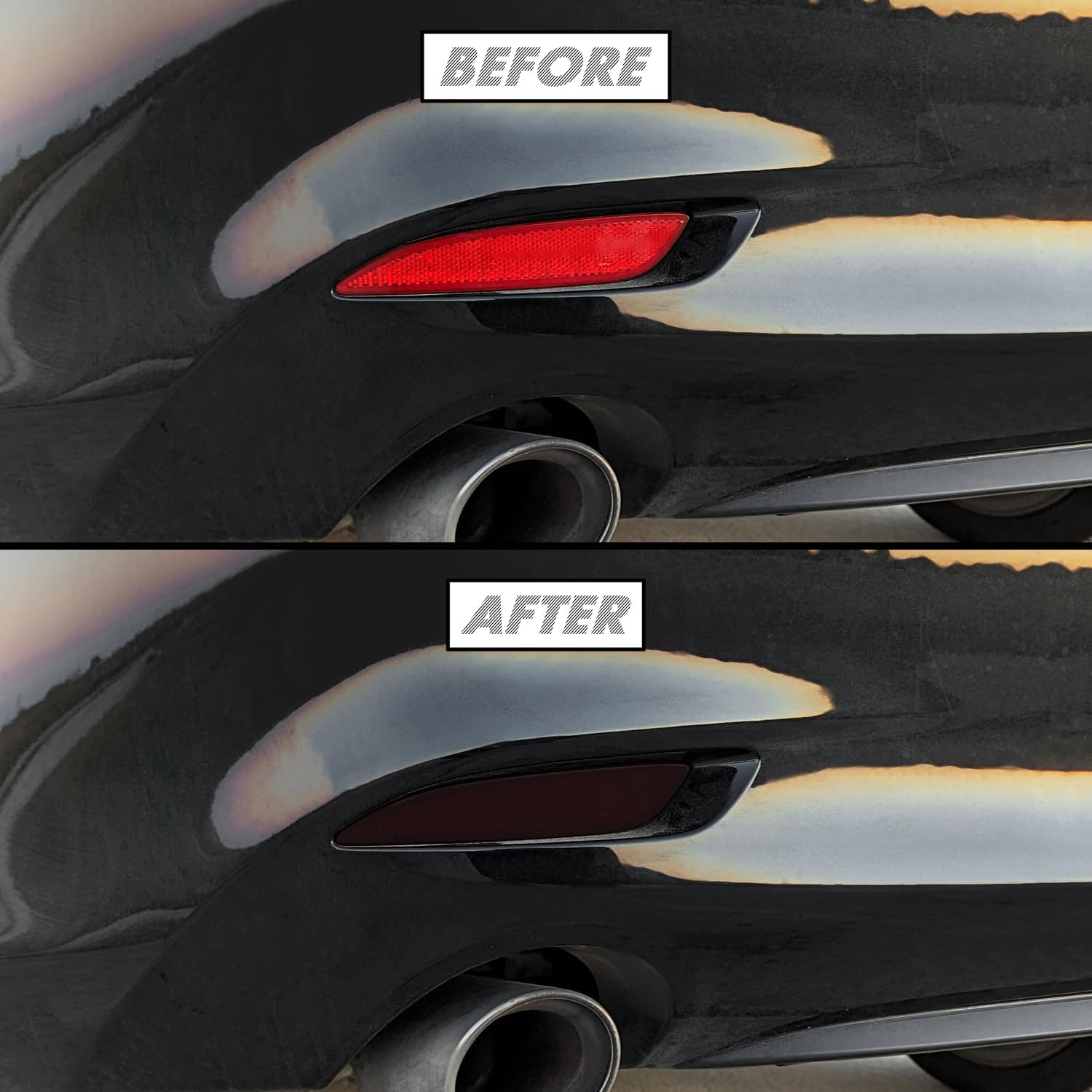 SlickMod PreCut Vinyl Smoke Tint for 2018-2021 Mazda 6 Tail Light (Dark Smoke, 3. Reflector)