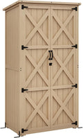 outsunny wooden garden shed with waterproof asphalt roof, main product view