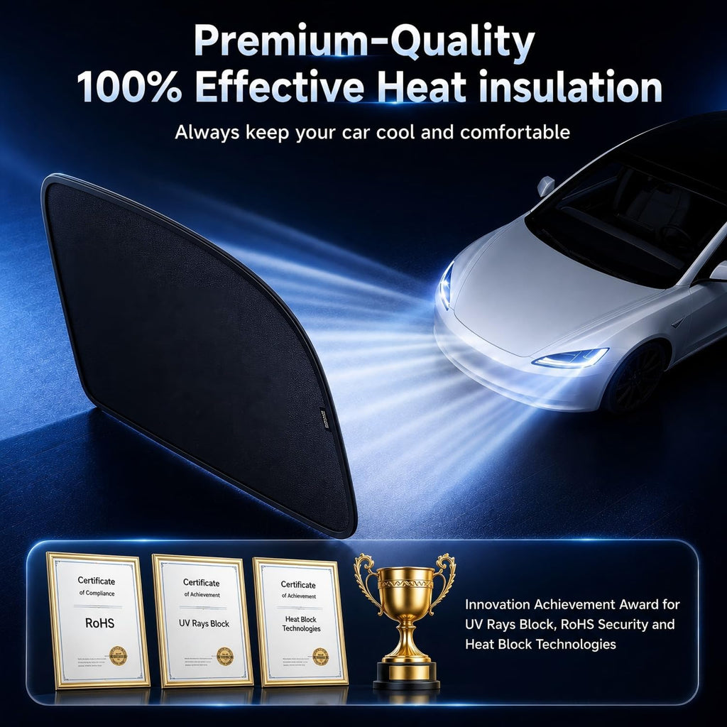 Car Window Shades for Baby (100% UV & Sun Block) Car Side Windows Covers Sun Shades for Baby in Car,Easy-Install Nano Ice-Crystal Coating-Universal Fit (Medium),2 Packs