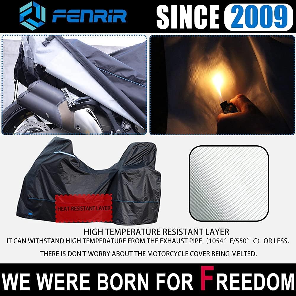FENRIR 420D 90" INCH Motorcycle Cover Waterproof Outdoor Storage Compatible with BMW R1300GS R1250GS KTM Adventure Honda Africa Twin Nt1100 Yamaha Tracer Suzuki VStrom Kawasaki Versys Triumph Tiger