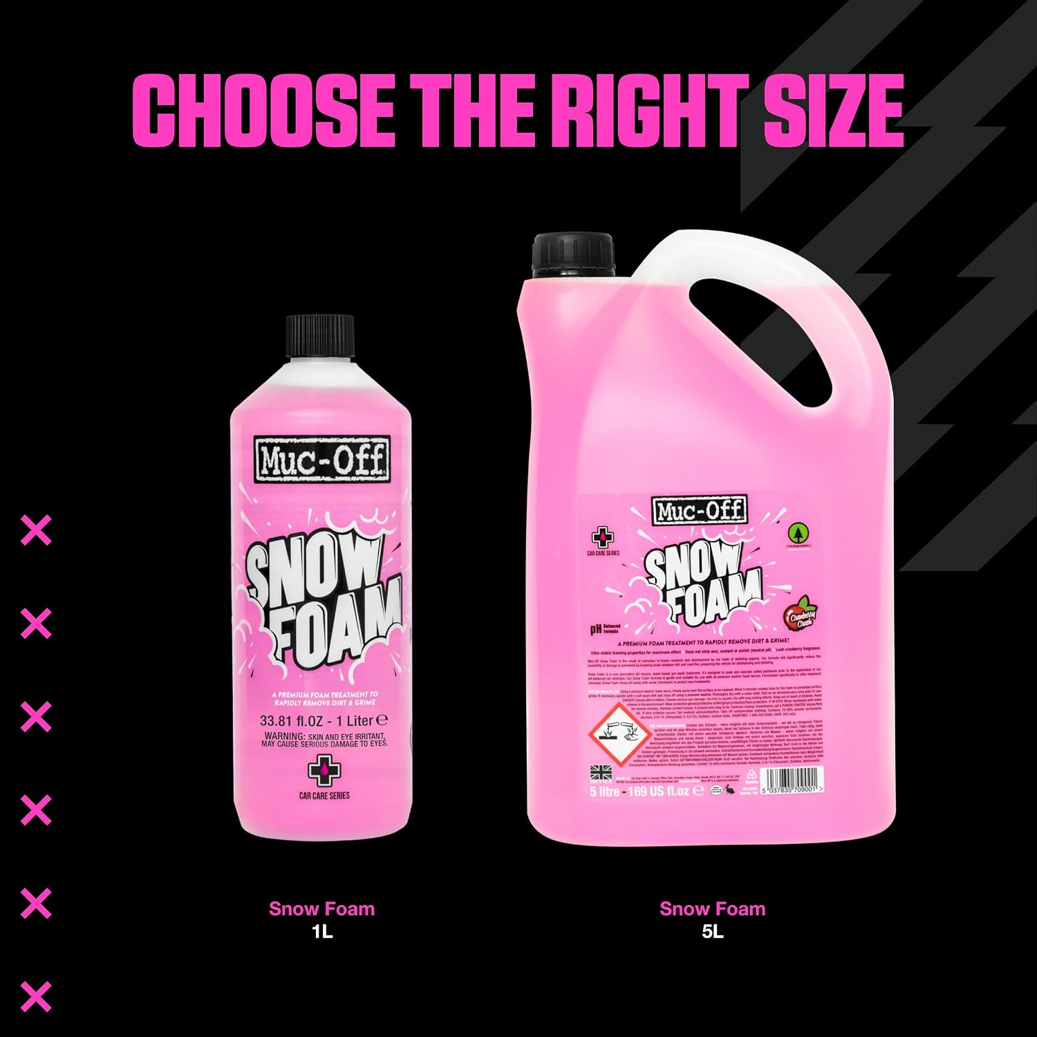 Muc Off Snow Foam, 1 Litre - Biodegradable Pre Wash Car Shampoo - pH Neutral Snow Foam for Cleaning Cars, Bikes and Motorcycles