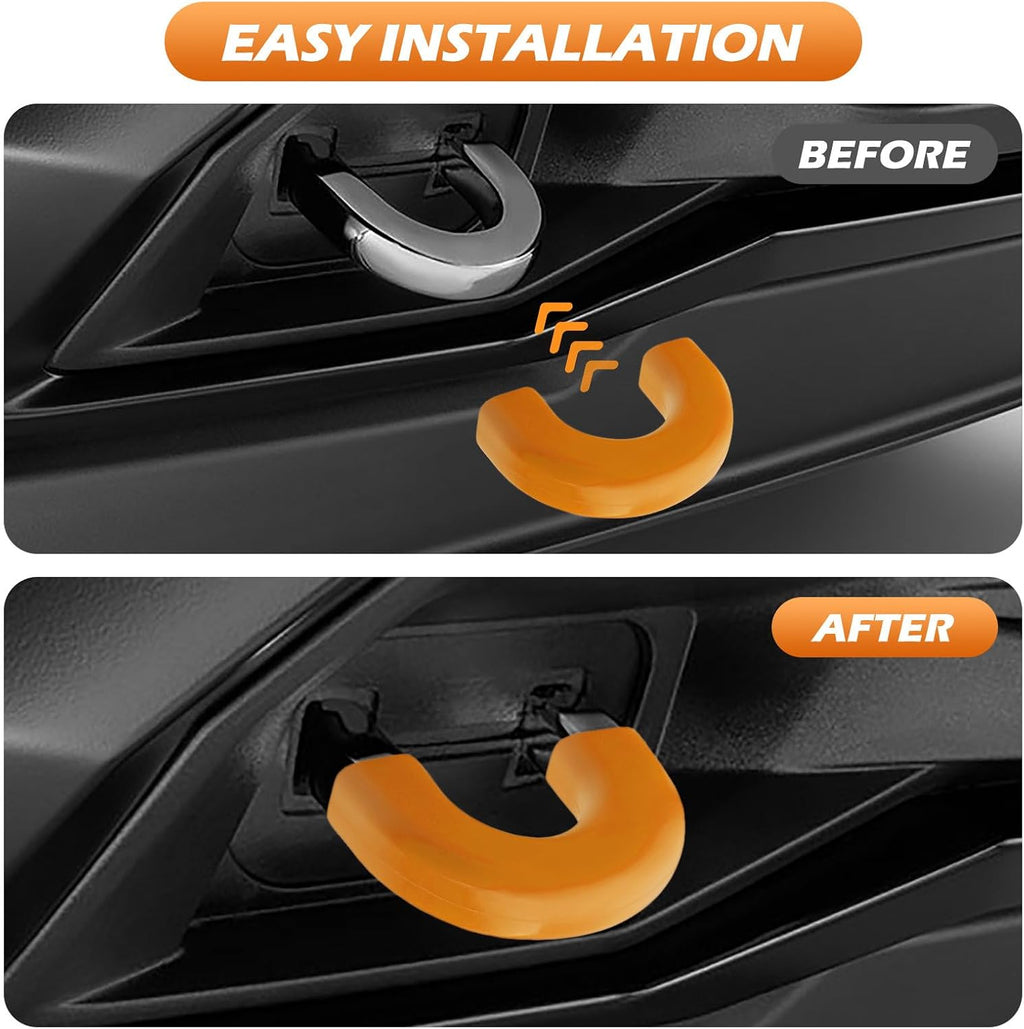 Tow Hooks Covers for Chevy Colorado Trailboss 2015-2026/GMC Canyon 2015-2022 (Not fit 2023-2026 Colorado Z71 ZR2) Compatible with Chevy Colorado/GMC Canyon Accessories (Orange)