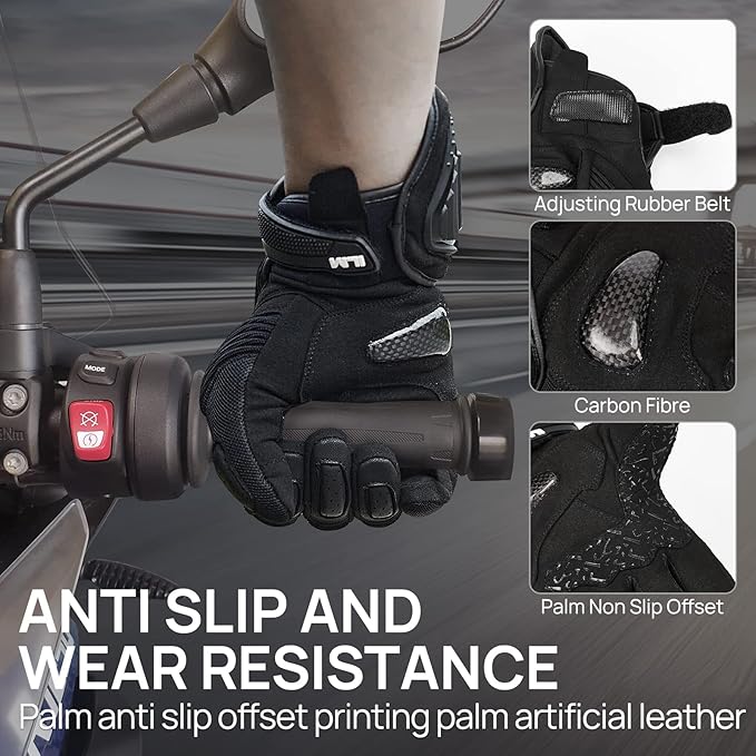 ILM Motorcycle Gloves for Men and Women Touchscreen Riding Gloves Motorbike - Image 4