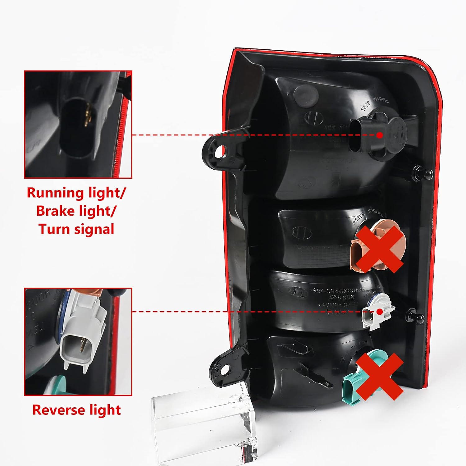 FIONE for Jeep Patriot Taillight Assembly 2008-2017 Stop Indicator Light Brake Rare Lamp Replacement Right Passenger Side RH 5160364AG
