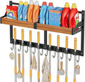 broom holder wall mount, broom and mop organizer, main product view