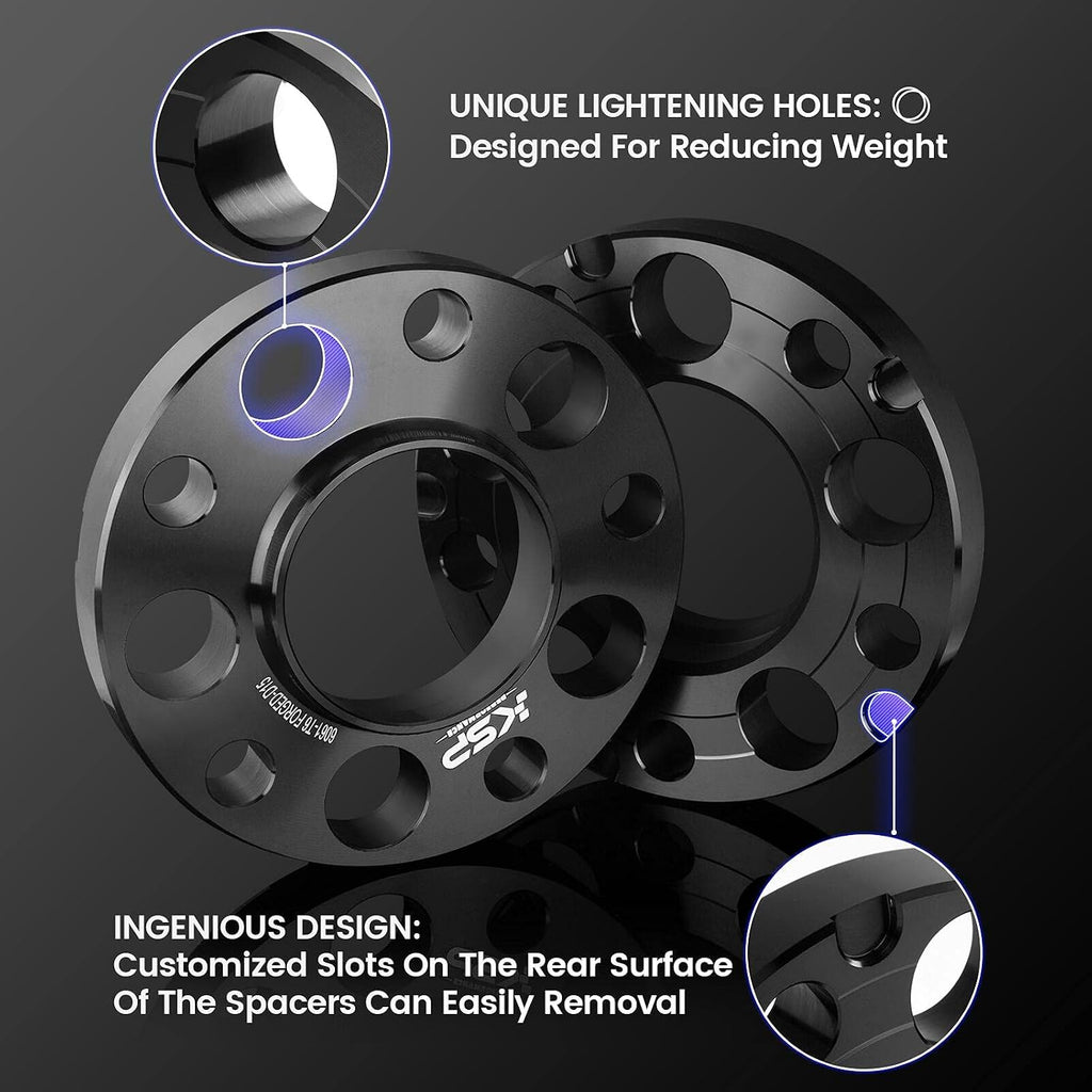 KSP 5X112mm Wheel Spacers,15mm 66.56mm Hubcentric Bore Forged Tuning Spacer for Most Newer A4 S4 A5 S5 A6 S6 A7 S7 A8 Quattro, 2019+ (G-Chassis), Ben-Z W2042 W208, 2pcs
