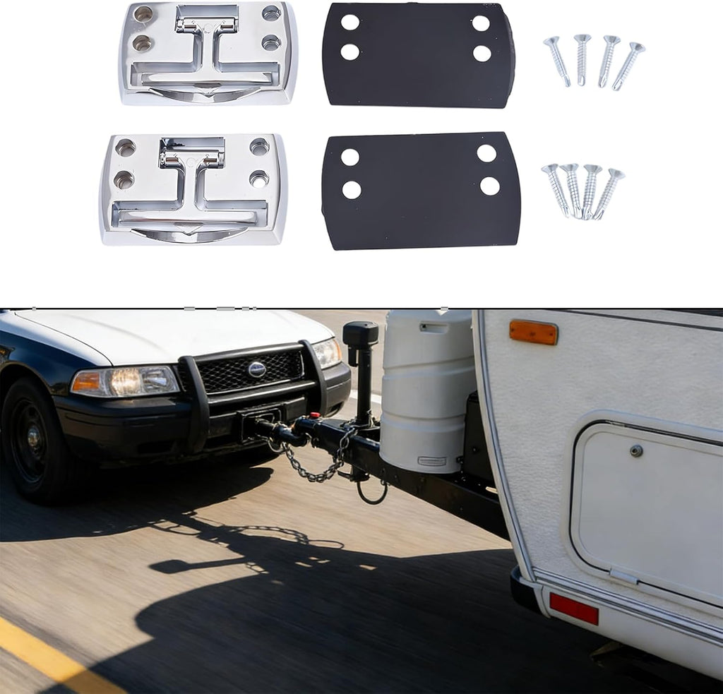 Pack By 2 Heavy Duty Folding Tow Hooks Made By High Strength Alloy for Rust Resistant in Towing Application