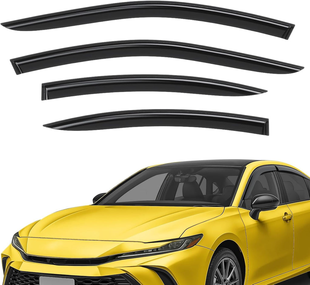 Extra Durable Window Deflectors Tape-On Window Visors Rain Guards Fit