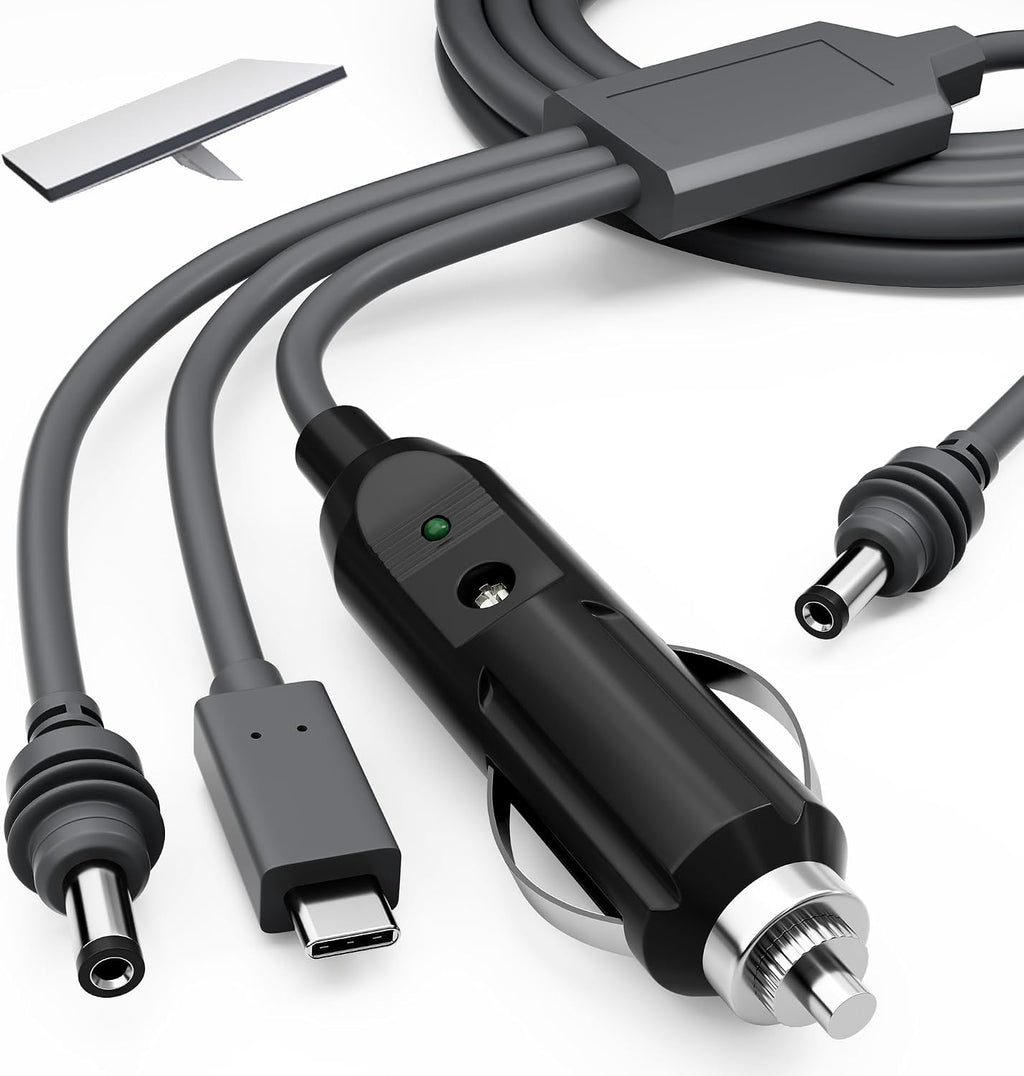 Starlink Mini 3-in-1 DC Power Cable 16FT, USB-C 12-24V Cigarette Lighter Plug &