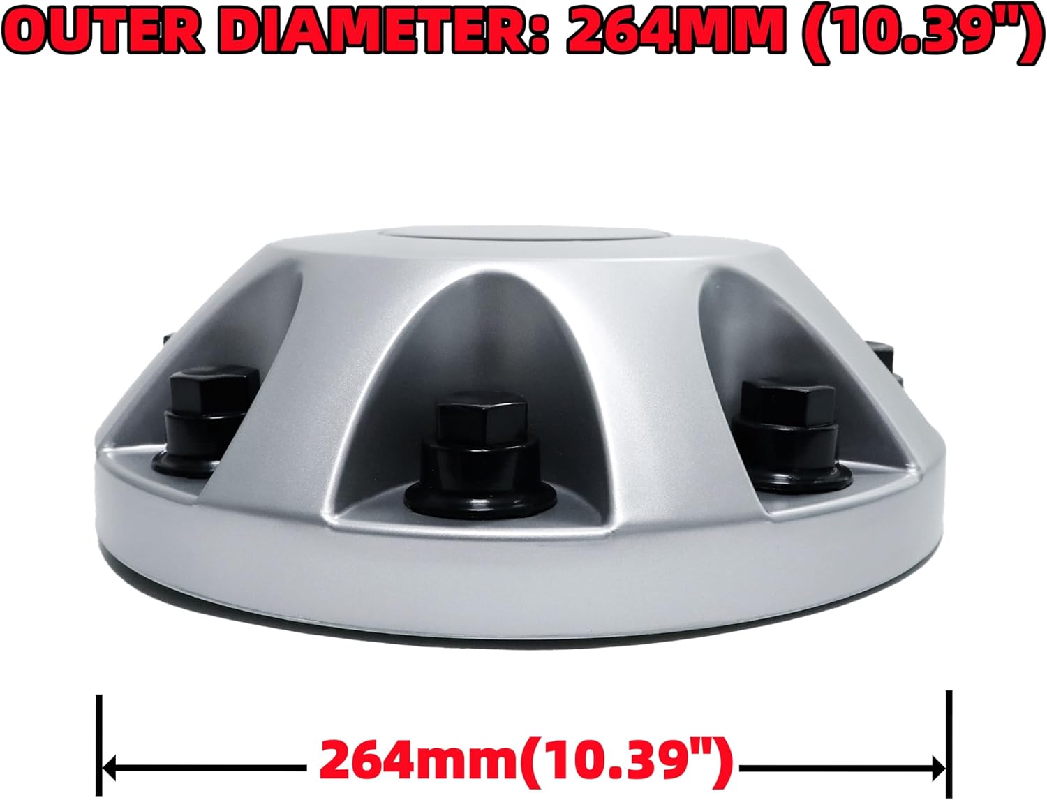 1PC New Silver Plastic Wheel Hub Center Cap Cover for Chevy Silverado 3500 HD 2011-2024 Pickup, Fit 8 Lug 17”x6.5 Dually Front Wheels, Part Number 9597796