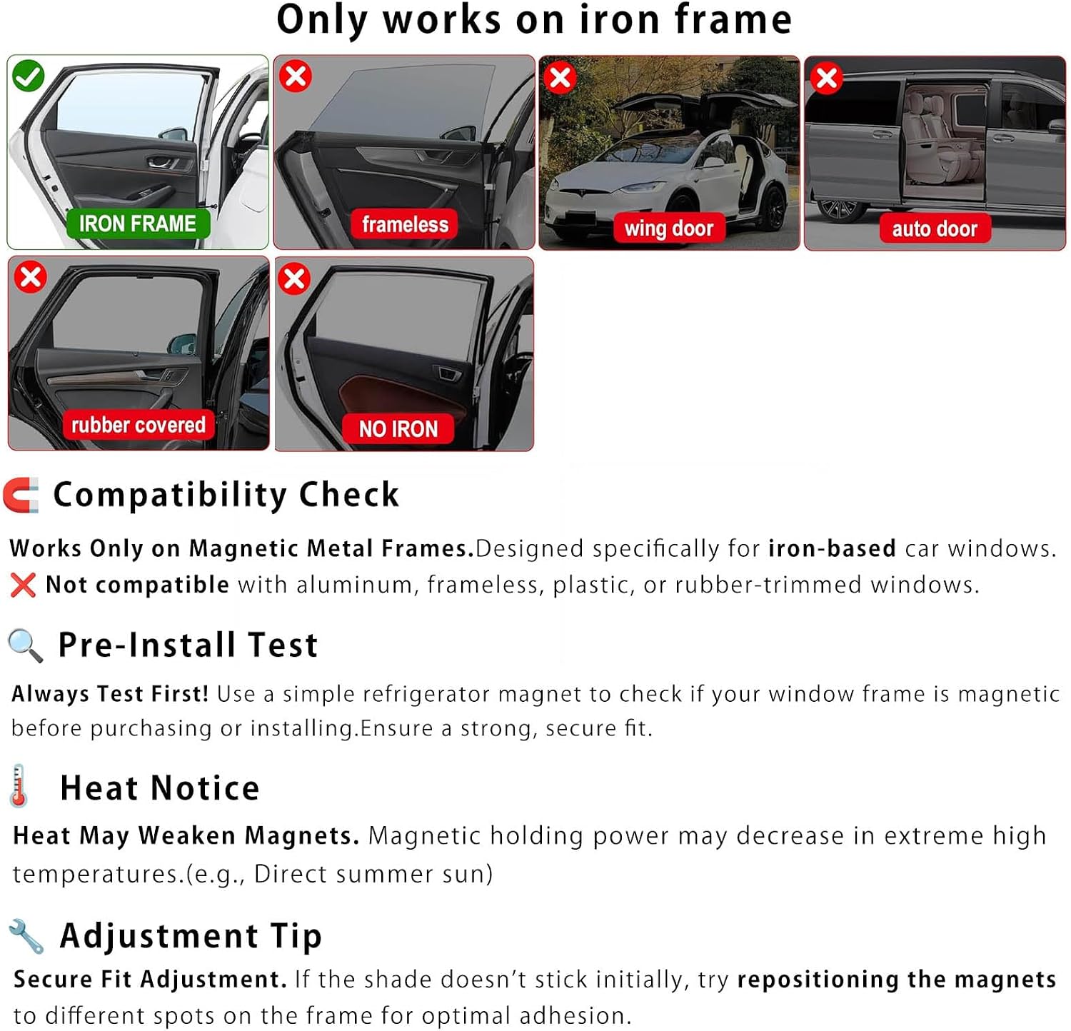 Car Window Shades - 100% Block Light Car Privacy Curtains with Magnetic - 4Pcs Side Window Sun Shades Car Window Covers Keep Cooler Feeling, Thicken(Thickset, 4pcs)