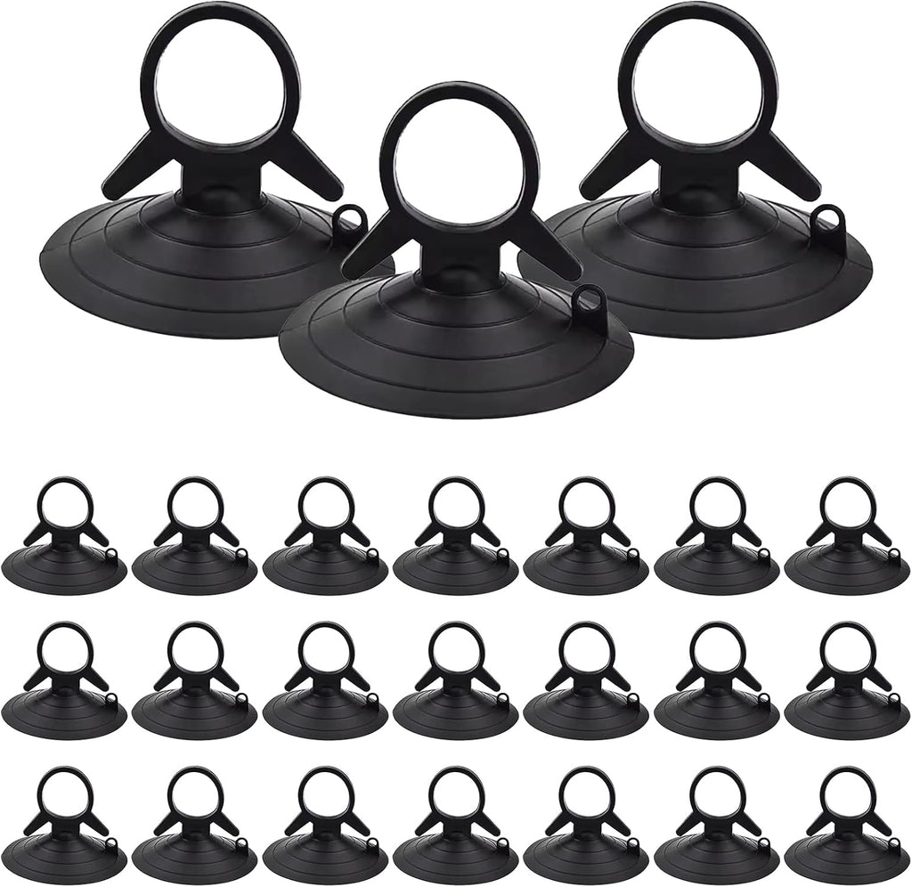 24PCS Car Glass Windshield Sunshade Suction Cups, Car Window Shades Suction Cups, Pull Ring Sun Visor Suction Cups, Universal Car Accessories Suction Cup Hooks for Car Windows Kitchen Bathroom