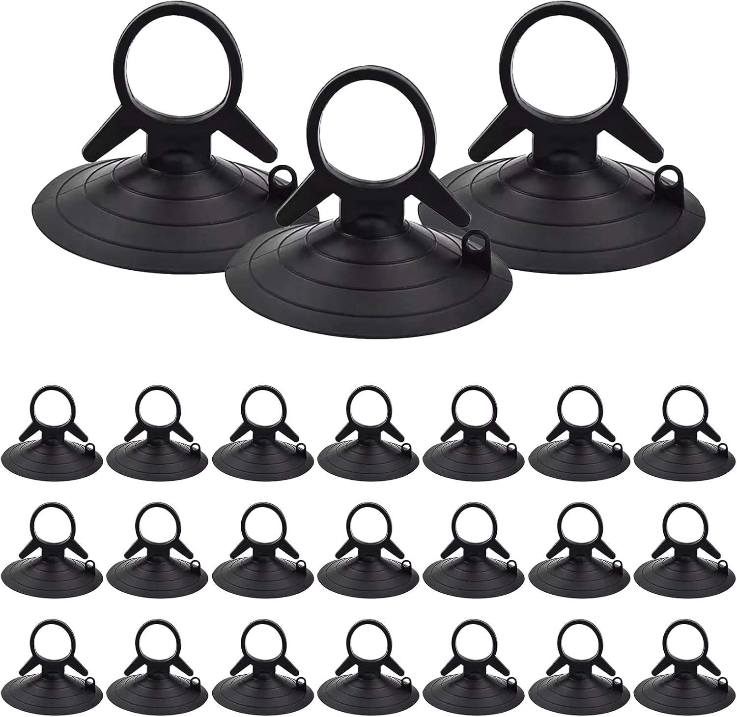 24PCS Car Glass Windshield Sunshade Suction Cups, Car Window Shades Suction Cups, Pull Ring Sun Visor Suction Cups, Universal Car Accessories Suction Cup Hooks for Car Windows Kitchen Bathroom
