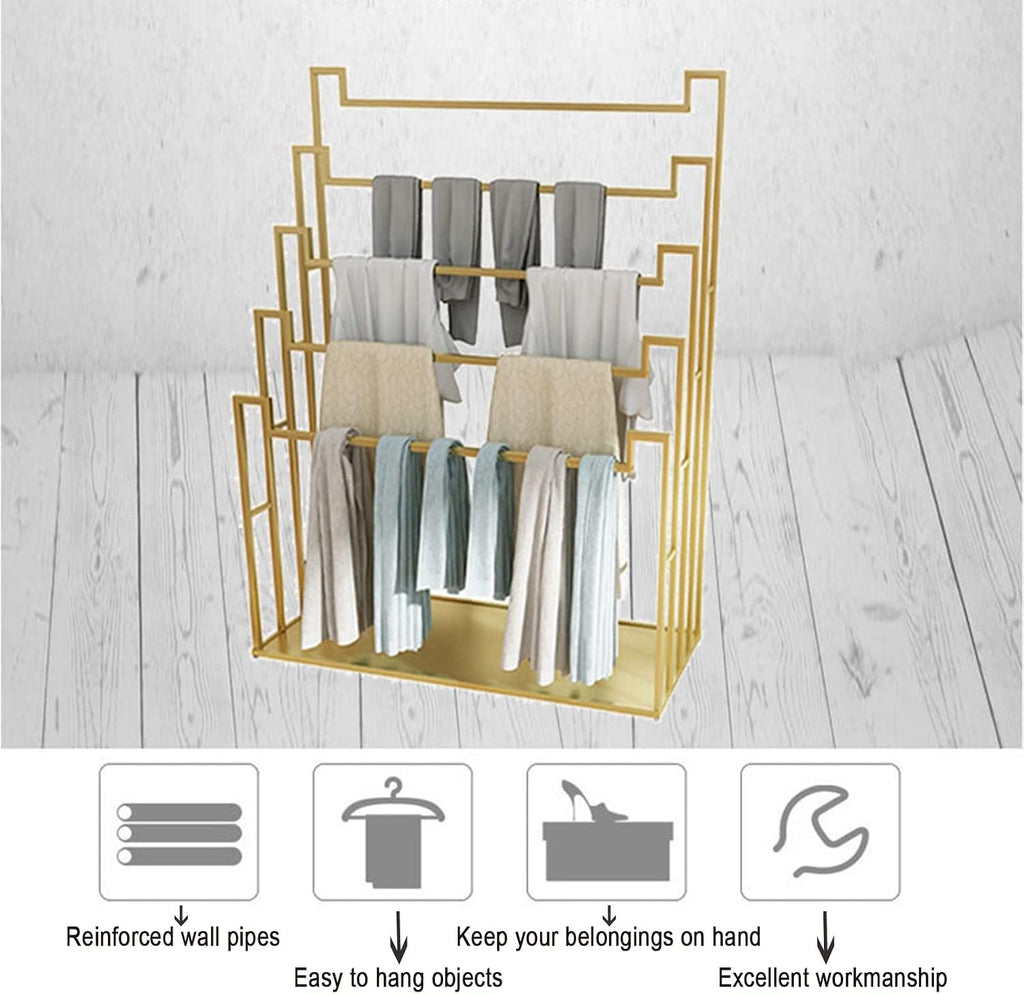 floor standing scarf display stand towel rack (80x40x150cm), close-up detail