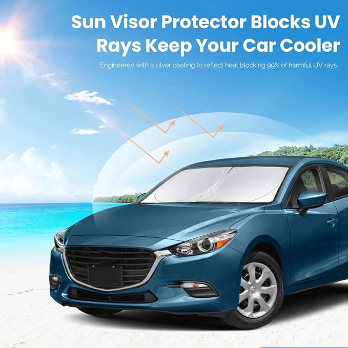 Sunshade for Mazda CX-30 2019-2025 2026 CX30 Sun Shade Windshield Cover - Image 4