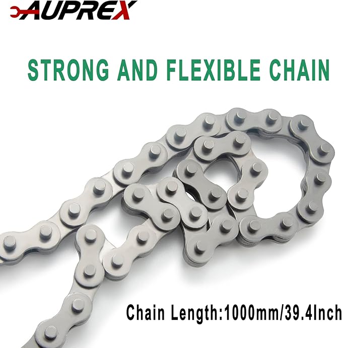 24 Inch Heavy Duty Chain Oil Filter Wrench, Adjustable Long Handle Tool Fits - Image 4