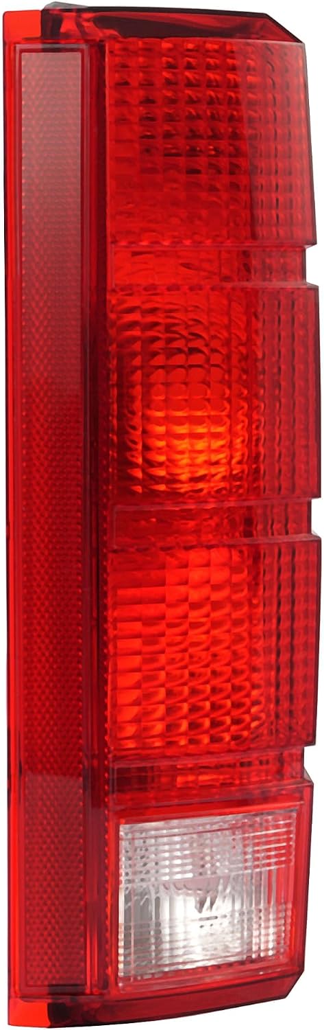 HECASA Pair Tail Light Compatible with 1980-1986 Ford F-150 F-250 F-350 Bronco F-100 Halogen Brake Lamp Taillight Replacement for E4TZ13405B FO2800103 E4TZ13404B FO2801102 Red White Lens Black Housing