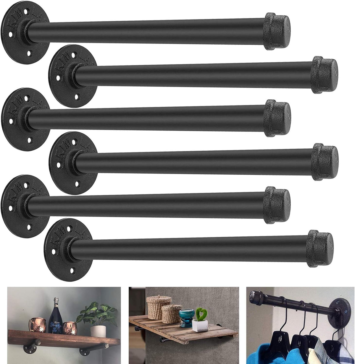 industrial pipe shelf brackets 12 inches iron pipe, main product view