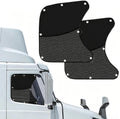 Semi Truck Side Window Sun Shades for Hino 258LP 2015-2026, 2 Pack Breathable Privacy Mesh Window Covers with 8 Suction Cups, Driver & Passenger Side | Helps reduce cabin heat, maintains outside visibility, flexible fabric, everyday travel ready