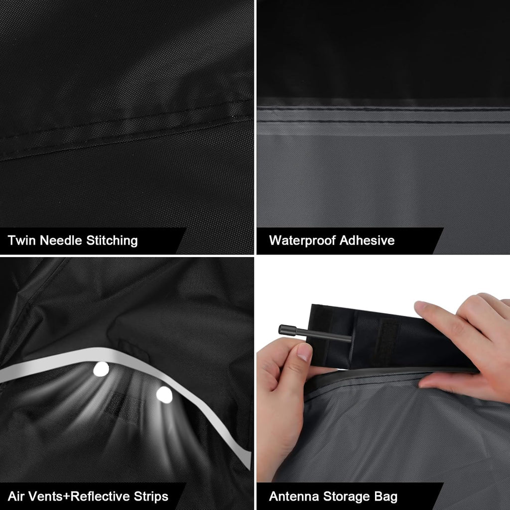 Waterproof Motorcycle Cover Replace for Kawasaki Ninja 400 500 650 Z900 Zx6r Street Without Trunk Model, 420D Oxford Cloth Motorcycle Cover for Snow Rain Dust Protection