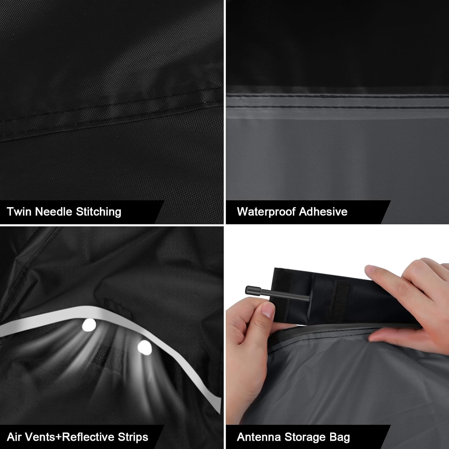 Waterproof Motorcycle Cover Replace for Kawasaki Ninja 400 500 650 Z900 Zx6r Street Without Trunk Model, 420D Oxford Cloth Motorcycle Cover for Snow Rain Dust Protection