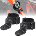 Amazicha Stainless Steel X3 Whip Light Mount, 360° Adjustable UTV Light Bar Mount Bracket Fits 1.75-2inch Roll Bar, UTV Flag Mount Fit for CAN AM X3 (Stainless Steel / Matte Black / 2PCS)